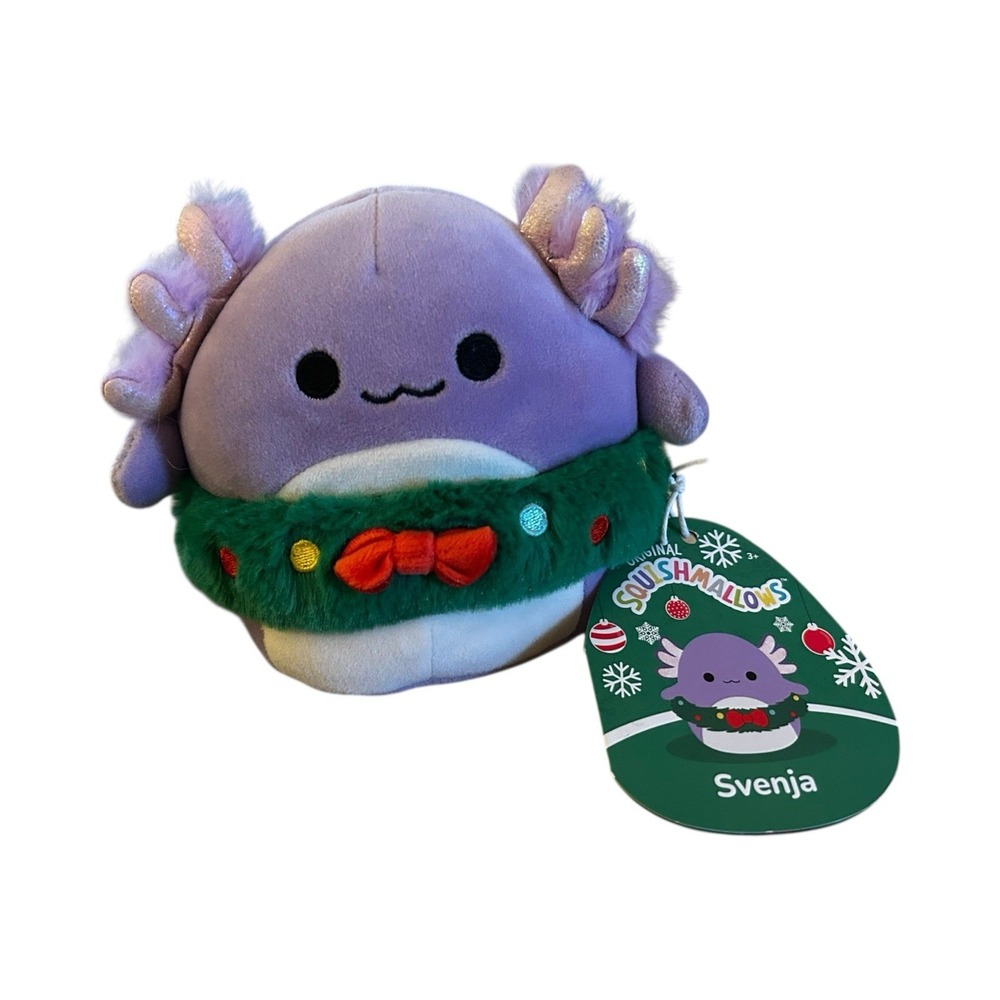 Squishmallow Svenja Holiday Axolotl  4.5inch Plush NWT‎